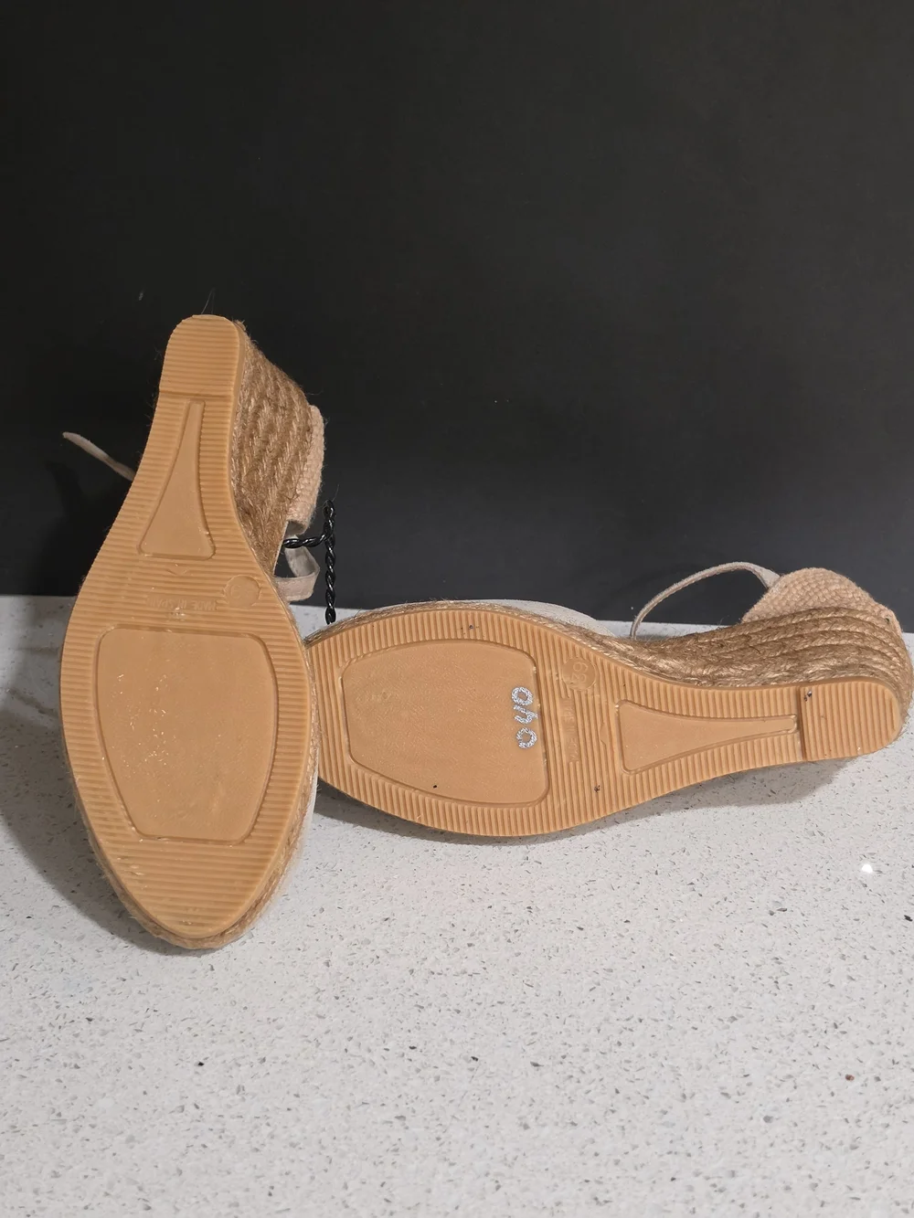 Women's Neutral Espadrille Wedge Sandals with Ankle Strap